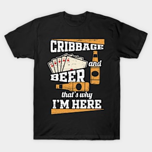 Cribbage And Beer Cribbage Player T-Shirt